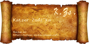 Katzer Zsóka névjegykártya